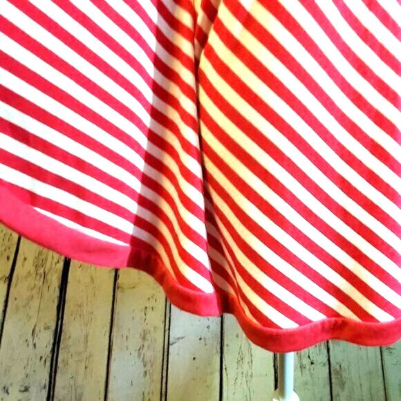 Kaktus Hot Pink & White Striped Poncho Style Top Size S NEW w/ Tags Boho Artsy - Picture 3 of 12